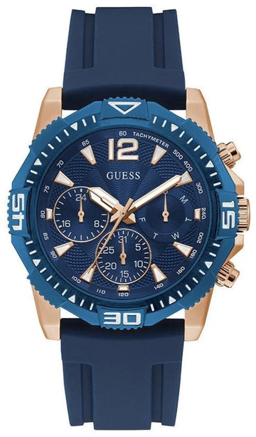  Shop Authentic Guess Commander Blue Dial Blue Rubber Strap Watch for Men - GW0211G4 - Luxxuri