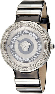  Shop Authentic Versace V Metal Icon Silver Dial Black & Silver Strap Watch for Women - VLC010014 - Luxxuri