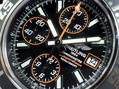  Shop Authentic Breitling Superocean Chronograph II Black Dial 44mm Automatic Mens Watch - A1334102/BA85 - Luxxuri