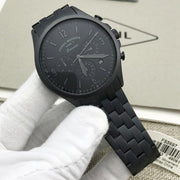  Shop Authentic Fossil Forrester Chronograph Black Dial Black Steel Strap Watch for Men - FS5697 - Luxxuri