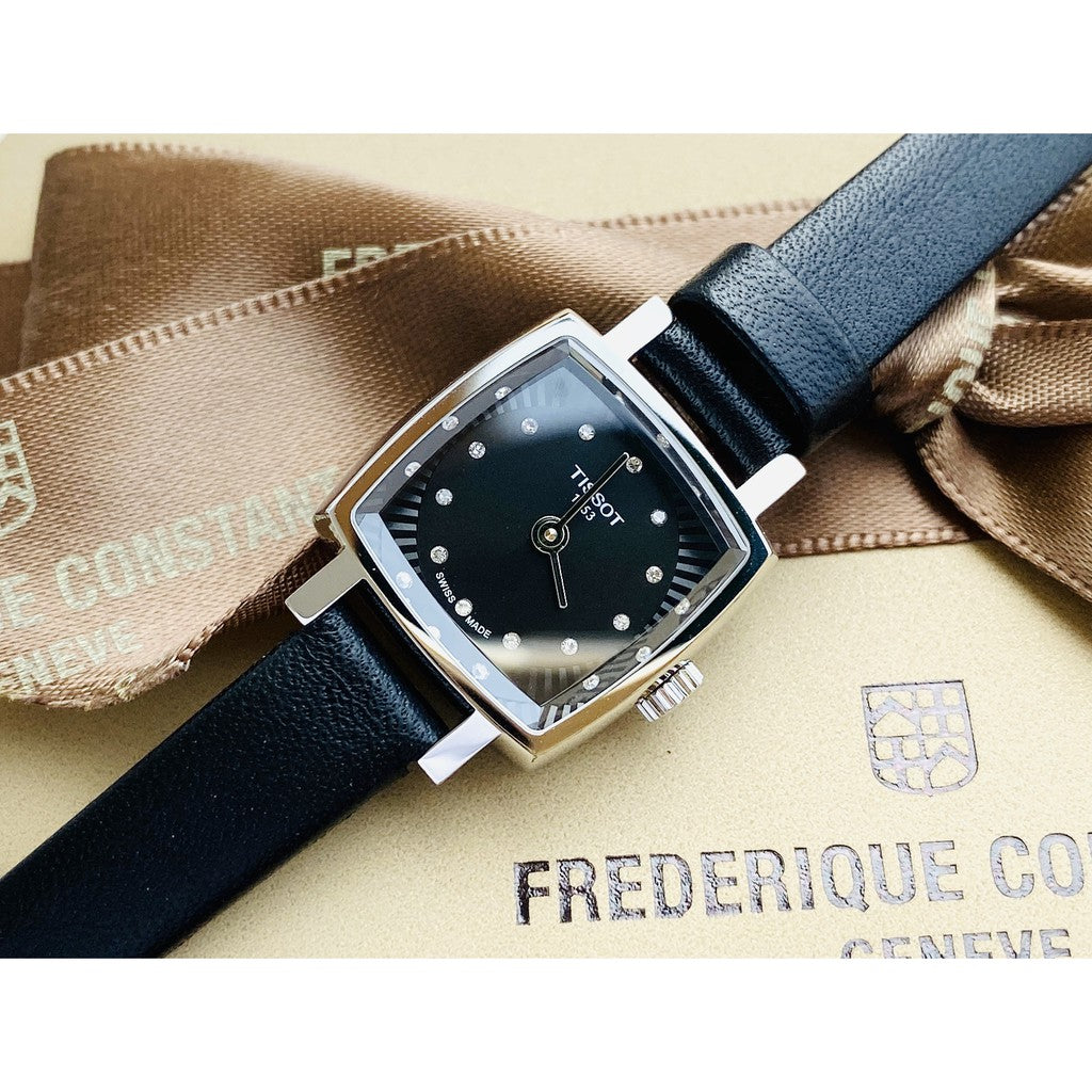  Shop Authentic Tissot Lovely Square Quartz Diamonds Black Dial Black Leather Strap Watch For Women - T058.109.16.056.00 - Luxxuri