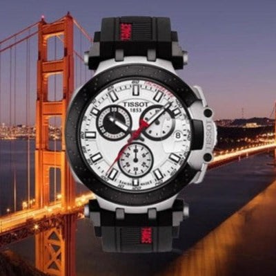  Shop Authentic Tissot T Race Chronograph White Dial Black Silicone Strap Watch For Men - T115.417.27.011.00 - Luxxuri