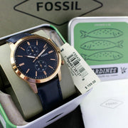  Shop Authentic Fossil Townsman Chronograph Blue Dial Blue Leather Strap Watch for Men - FS5436 - Luxxuri