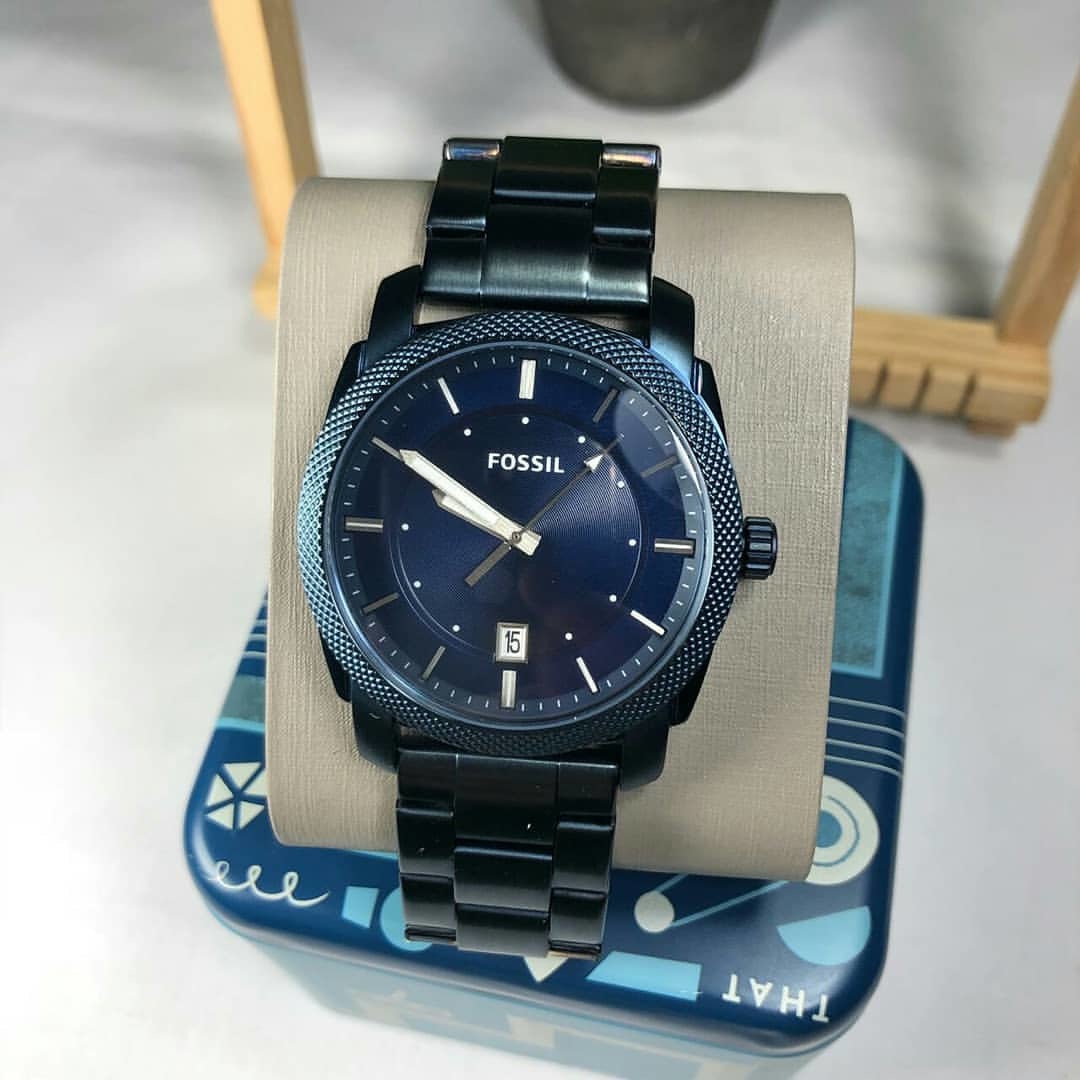  Shop Authentic Fossil Machine Blue Dial Blue Steel Strap Watch for Men - FS5231 - Luxxuri