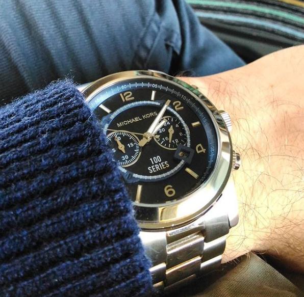  Shop Authentic Michael Kors Stop Hunger Chronograph Blue Dial Silver Steel Strap Watch for Men - MK8314 - Luxxuri