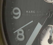  Shop Authentic Marc Jacobs Larry Chronograph Black Dial Black Leather Strap Watch for Men - MBM5054 - Luxxuri