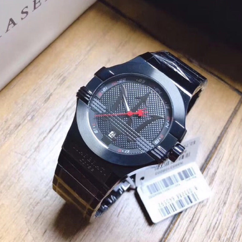  Shop Authentic Maserati Potenza 42mm Black Analog Dial Black Strap Watch For Men - R8853108003 - Luxxuri