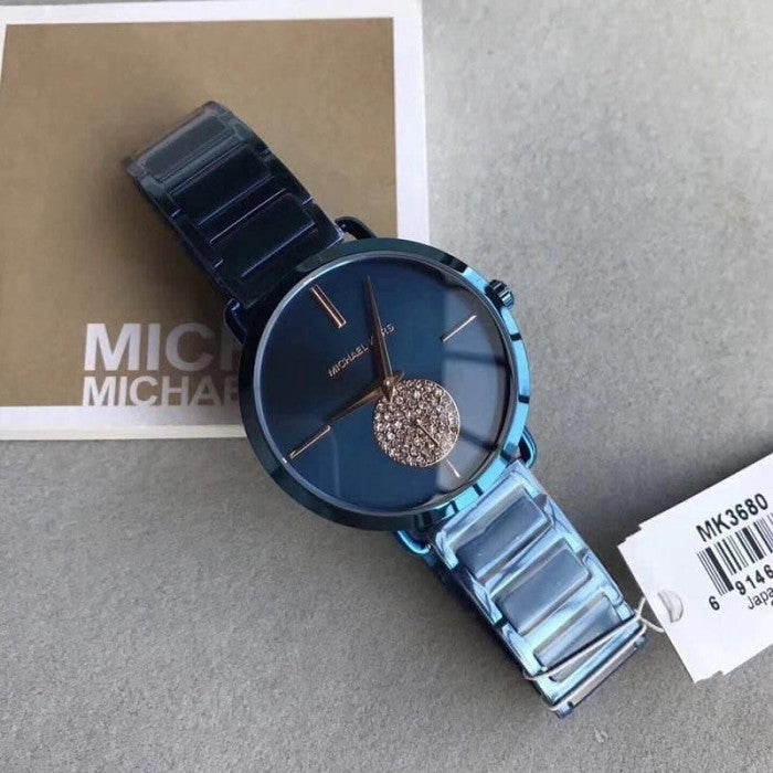  Shop Authentic Michael Kors Portia Blue Dial Blue Stainless Steel Strap Watch for Women - MK3680 - Luxxuri