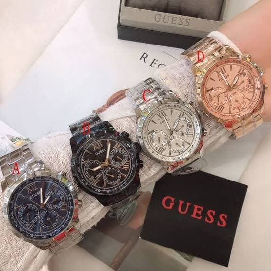  Shop Authentic Guess Classic Multi-Function Black Dial Black Steel Strap Watch For Women - W0330L15 - Luxxuri