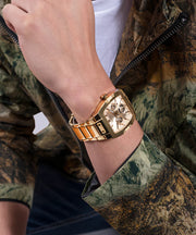  Shop Authentic Guess Phoenix Multi Function Gold Dial Gold Steel Strap Watch for Men - GW0456G2 - Luxxuri