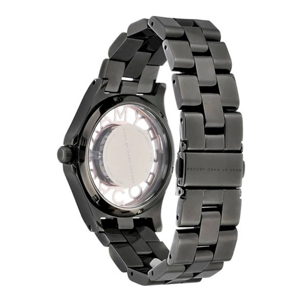  Shop Authentic Marc Jacobs Henry Skeleton Black Dial Black Steel Strap Watch for Women - MBM3254 - Luxxuri