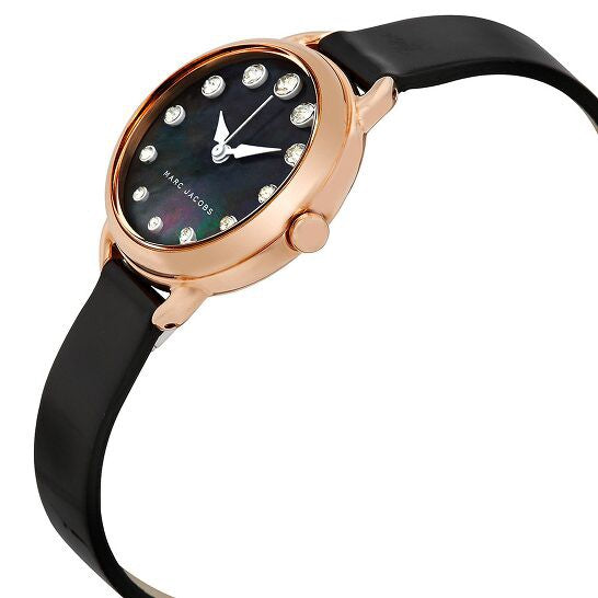  Shop Authentic Marc Jacobs Betty Mother of Pearl Black Dial Black Leather Strap Watch for Women - MJ1513 - Luxxuri