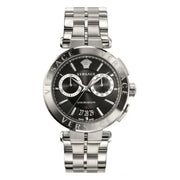  Shop Authentic Versace Quartz Black Dial Silver Steel Strap Watch For Men - VBR080018 - Luxxuri