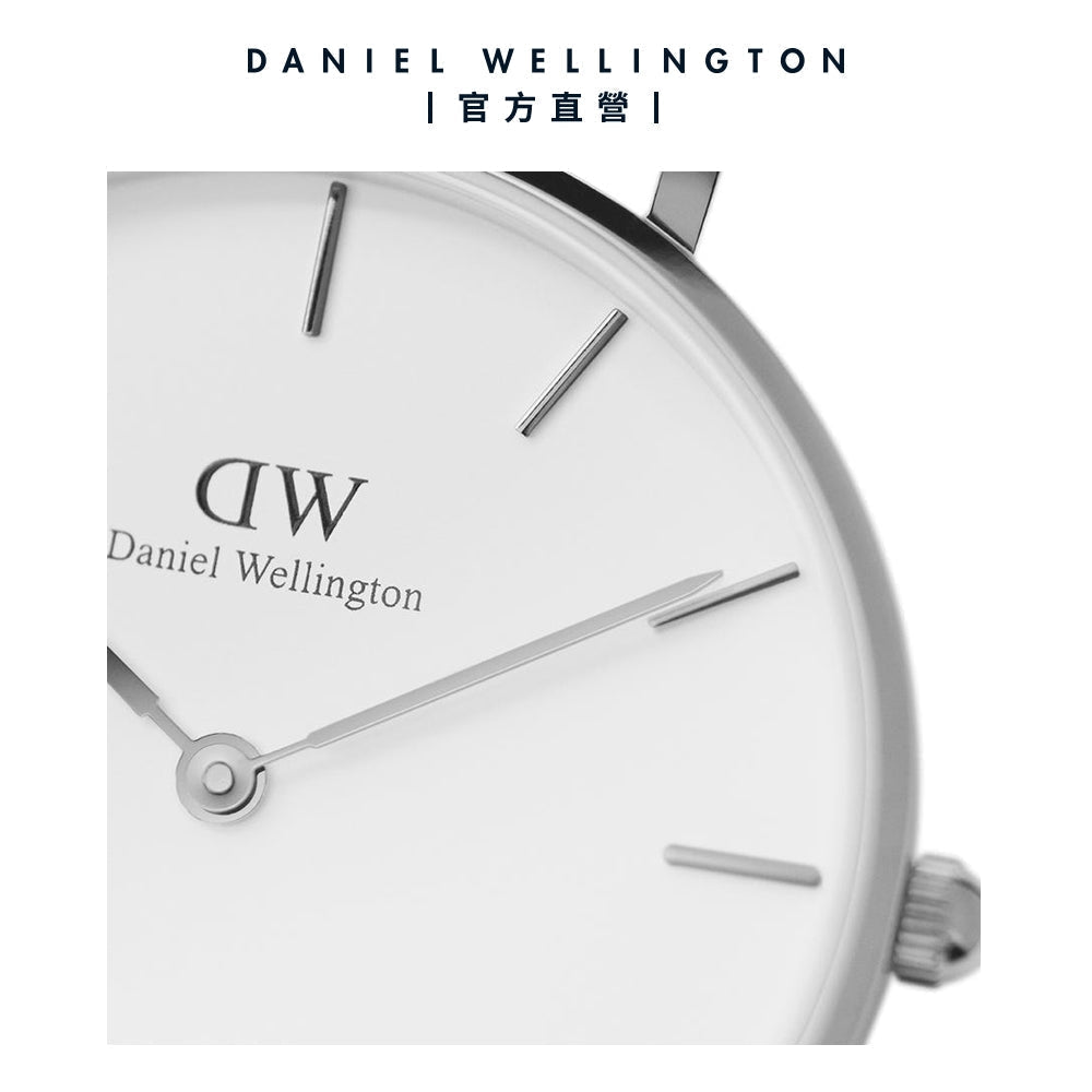  Shop Authentic Daniel Wellington Classic Petite Sheffield White Dial Black Leather Strap Watch For Women - DW00100242 - Luxxuri