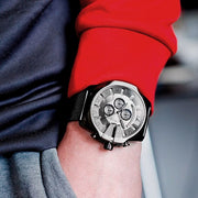  Shop Authentic Diesel Mega Chief Chronograph Black Dial Black Steel Strap Watch For Men - DZ4527 - Luxxuri