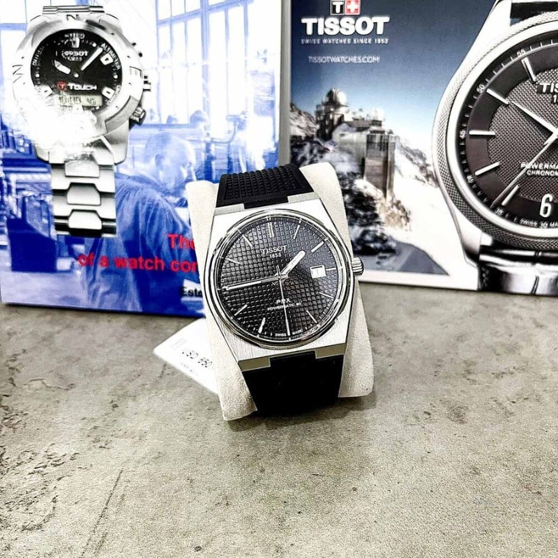  Shop Authentic Tissot PRX Powermatic 80 Black Dial Black Rubber Strap Watch for Men - T137.407.17.051.00 - Luxxuri