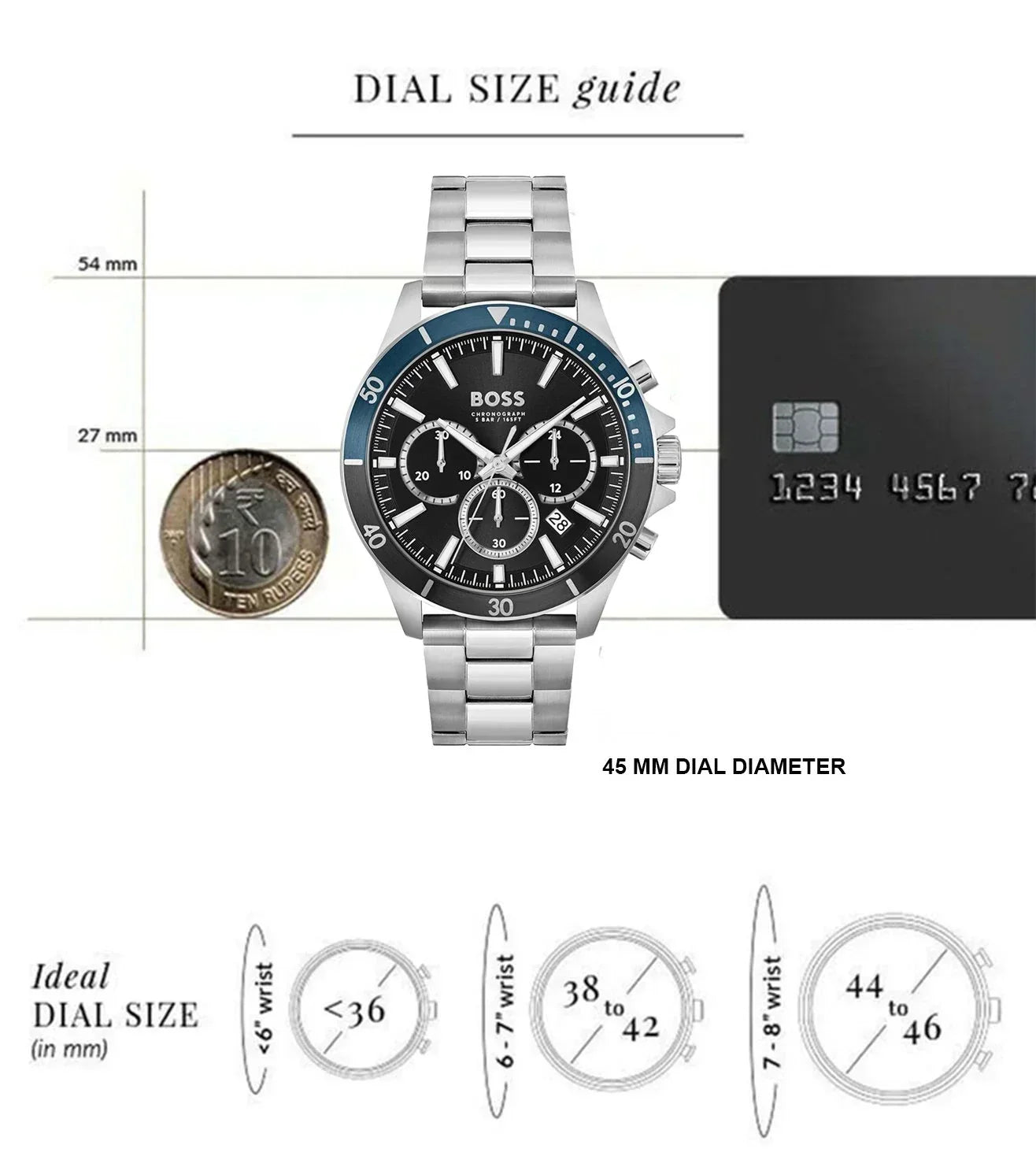 Shop Authentic Hugo Boss Troper Chronograph Black Dial Silver Steel Strap Watch For Men - 1514101 - Luxxuri