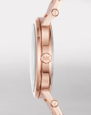  Shop Authentic Michael Kors Noire Black Dial Rose Gold Steel Strap Watch for Women - MK3585 - Luxxuri