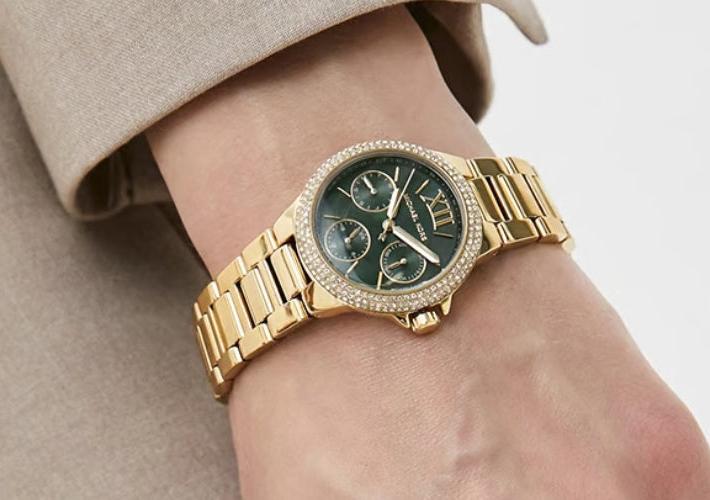  Shop Authentic Michael Kors Camille Multifunction Green Dial Gold Steel Strap Watch For Women - MK6981 - Luxxuri