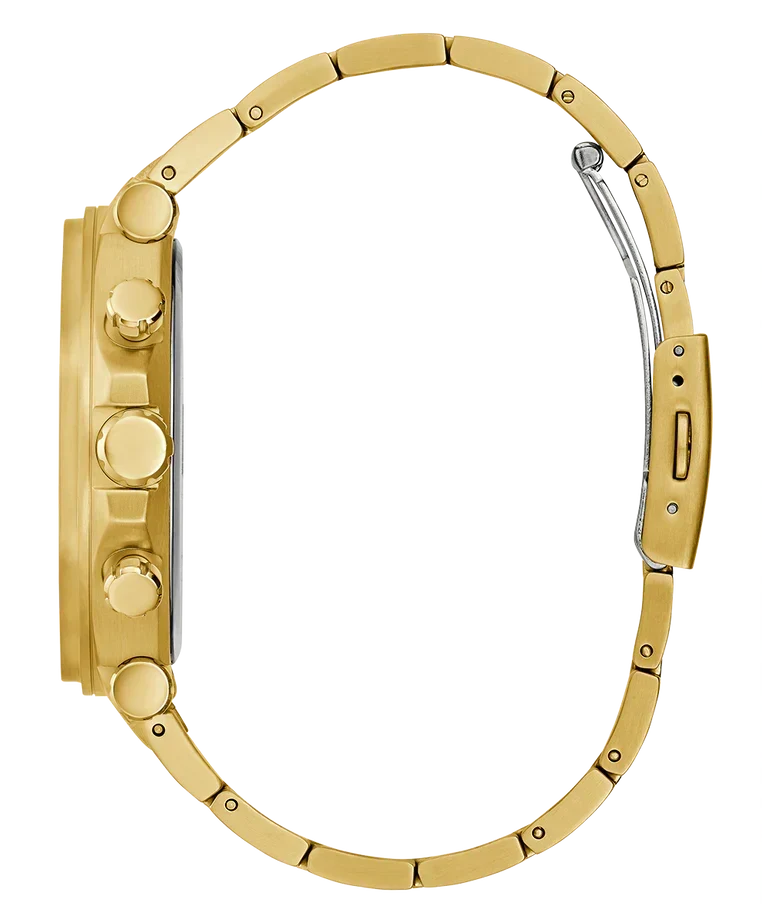  Shop Authentic Guess Edge Chronograph Black Dial Gold Steel Strap Watch For Men - GW0539G2 - Luxxuri