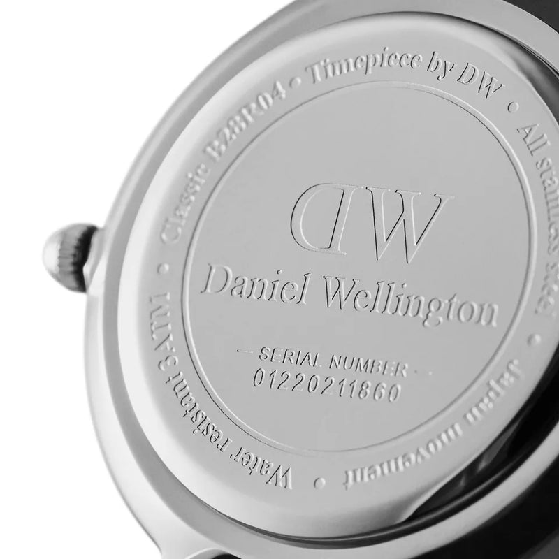  Shop Authentic Daniel Wellington Classic Petite Sheffield White Dial Black Leather Strap Watch For Women - DW00100242 - Luxxuri