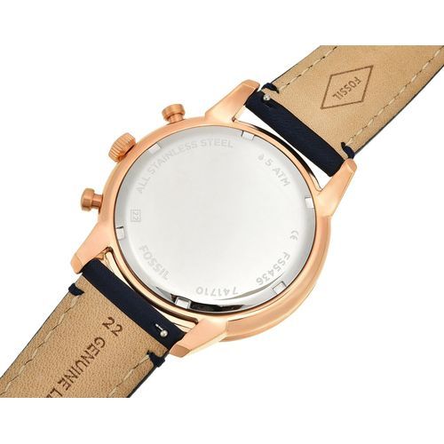  Shop Authentic Fossil Townsman Chronograph Blue Dial Blue Leather Strap Watch for Men - FS5436 - Luxxuri