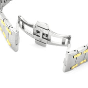  Shop Authentic Versace Chain Reaction Quartz White Dial Two Tone Steel Strap Watch for Men - VEDY00519 - Luxxuri