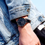  Shop Authentic Daniel Wellington Classic Sheffield Black Dial Black Leather Strap Watch For Men - DW00100133 - Luxxuri