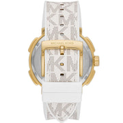  Shop Authentic Michael Kors Sydney Quartz White Dial White Leather Strap Watch For Women - MK7221 - Luxxuri
