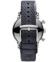  Shop Authentic Emporio Armani Luigi Chronograph Blue Dial Black Leather Strap Watch For Men - AR1736 - Luxxuri