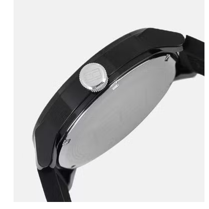  Shop Authentic Tommy Hilfiger Denim Quartz Black Dial Black Rubber Strap Watch for Men - 1791483 - Luxxuri