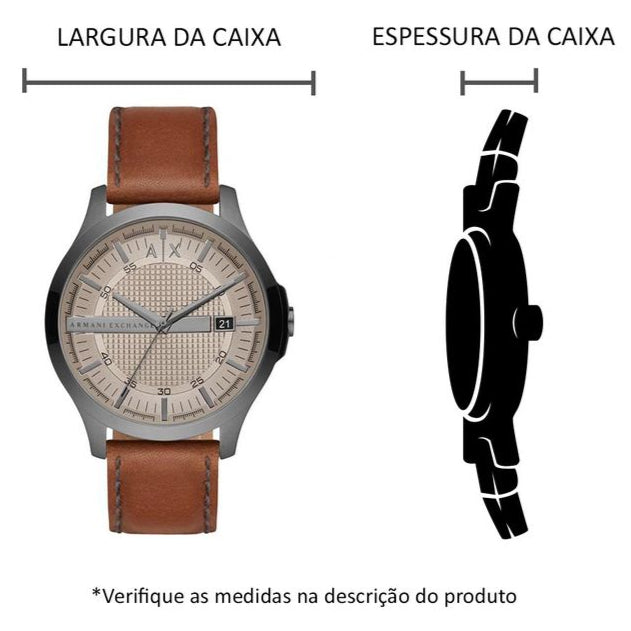  Shop Authentic Armani Exchange Hampton Chronograph Grey Dial Brown Leather Strap Watch For Men - AX2414 - Luxxuri