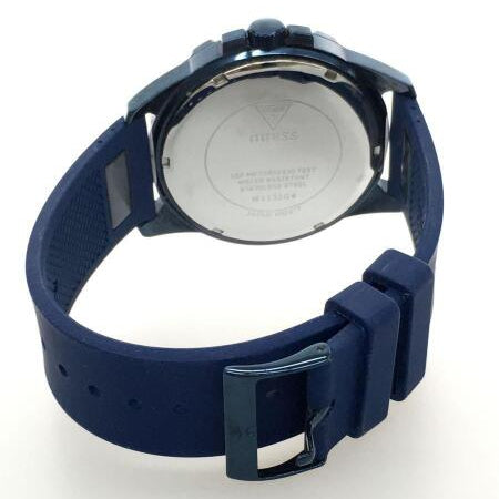  Shop Authentic Guess Frontier Crystals Blue Dial Blue Silicon Strap Watch For Men - W1132G4 - Luxxuri
