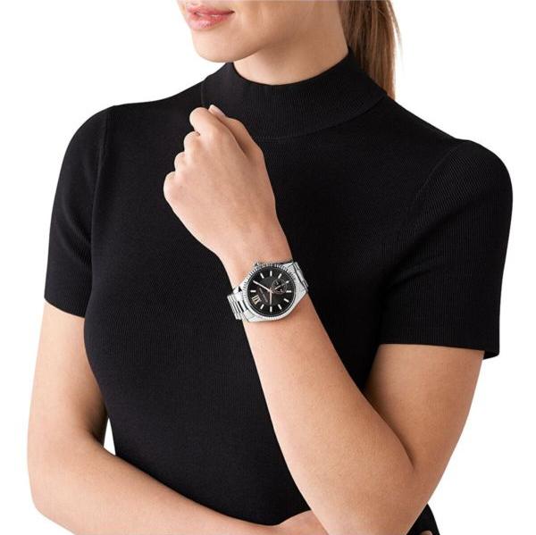  Shop Authentic Michael Kors Lexington Quartz Black Dial Silver Steel Strap Watch For Women - MK8946 - Luxxuri