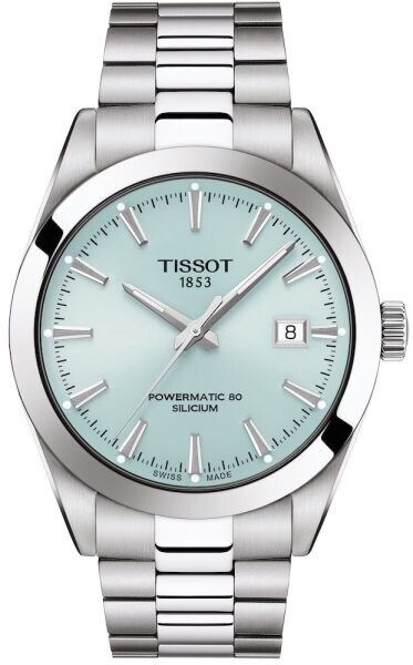  Shop Authentic Tissot Gentleman Powermatic 80 Silicium Ice Blue Silver Steel Strap Watch For Men - T127.407.11.351.00 - Luxxuri