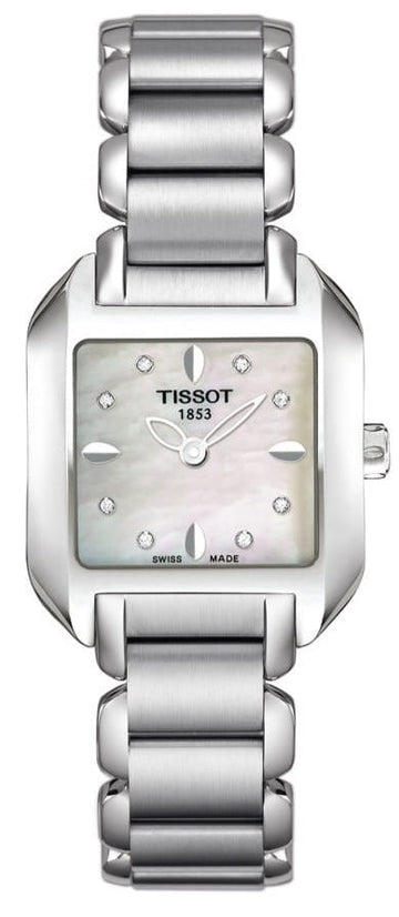  Shop Authentic Tissot T Wave Diamonds Mother of Pearl Dial Silver Steel Strap Watch for Women - T02.1.285.74 - Luxxuri