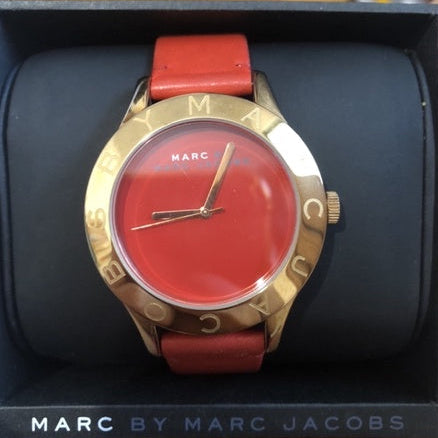  Shop Authentic Marc Jacobs Blade Red Dial Red Leather Strap Watch for Women - MBM1204 - Luxxuri