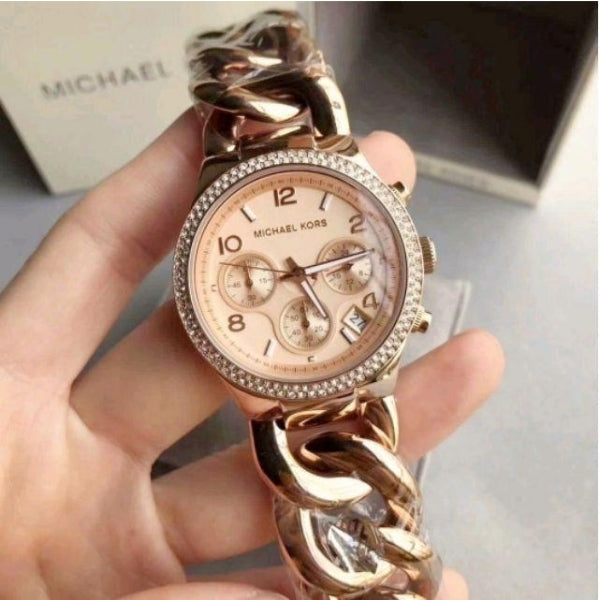  Shop Authentic Michael Kors Runway Rose Gold Dial Rose Gold Steel Strap Watch for Women - MK3247 - Luxxuri