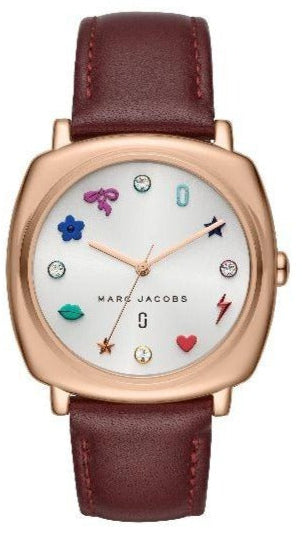  Shop Authentic Marc Jacobs Mandy White Dial Brown Leather Strap Watch for Women - MJ1598 - Luxxuri