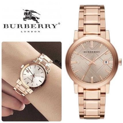  Shop Authentic Burberry The City Rose Gold Dial Rose Gold Steel Strap Watch for Women - BU9034 - Luxxuri