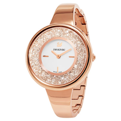  Shop Authentic Swarovski Crystalline Bracelet White Dial Rose Gold Steel Strap Watch for Women - 5269250 - Luxxuri