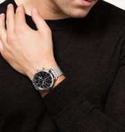  Shop Authentic Hugo Boss Companion Black Dial Silver Steel Strap Watch for Men - 1513652 - Luxxuri