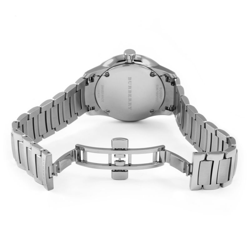  Shop Authentic Burberry The Classic Blue Dial Silver Steel Strap Watch for Men - BU10007 - Luxxuri