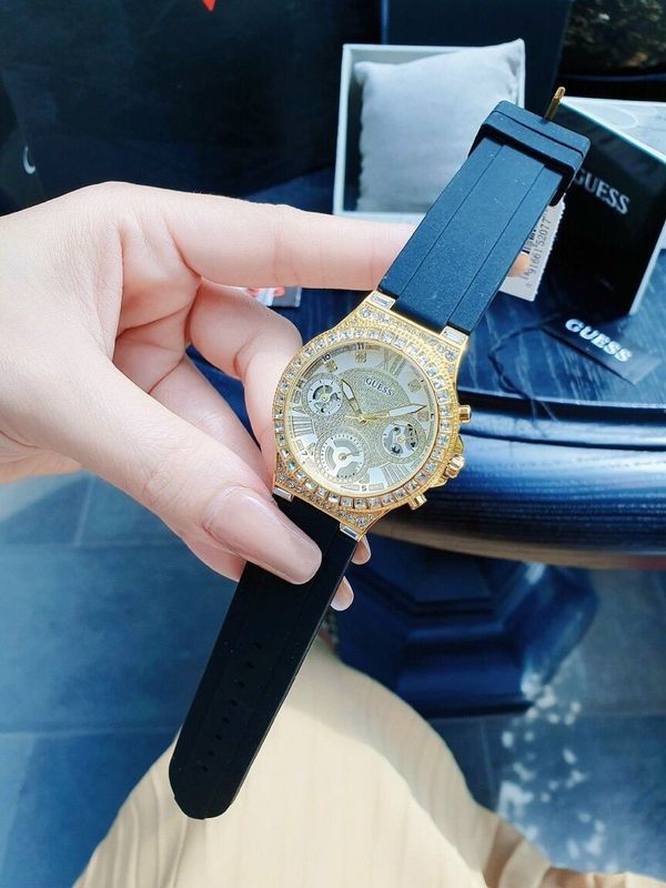  Shop Authentic Guess Moonlight Diamonds White Dial Blue Rubber Strap Watch for Women - GW0257L3 - Luxxuri