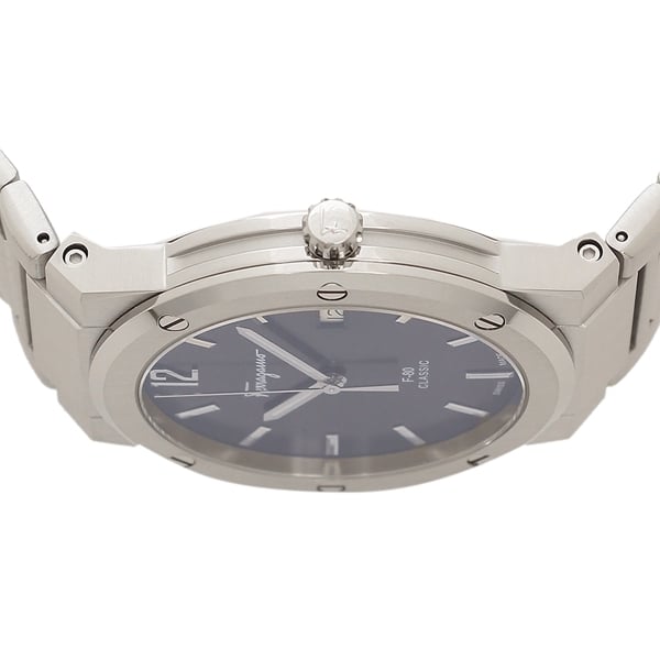  Shop Authentic Salvatore Ferragamo F-80 Classic Blue Dial Silver Steel Strap Watch for Men - SFDT01320 - Luxxuri