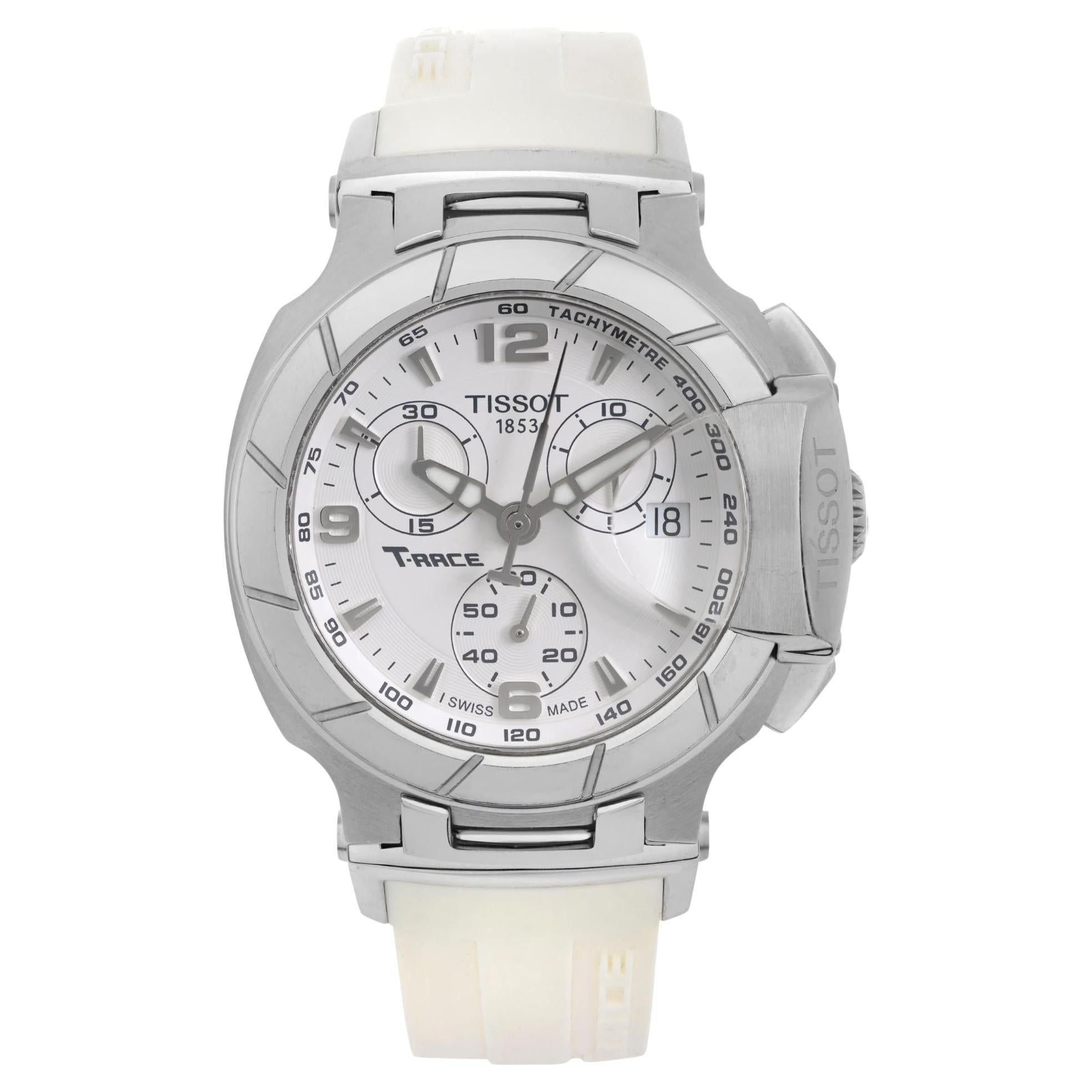  Shop Authentic Tissot T Race Lady Chronograph White Dial White Rubber Strap Watch for Women - T048.217.17.017.00 - Luxxuri