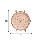  Shop Authentic Fossil Jacqueline Quartz Rose Gold Dial Rose Gold Mesh Strap Watch for Women - ES4628 - Luxxuri