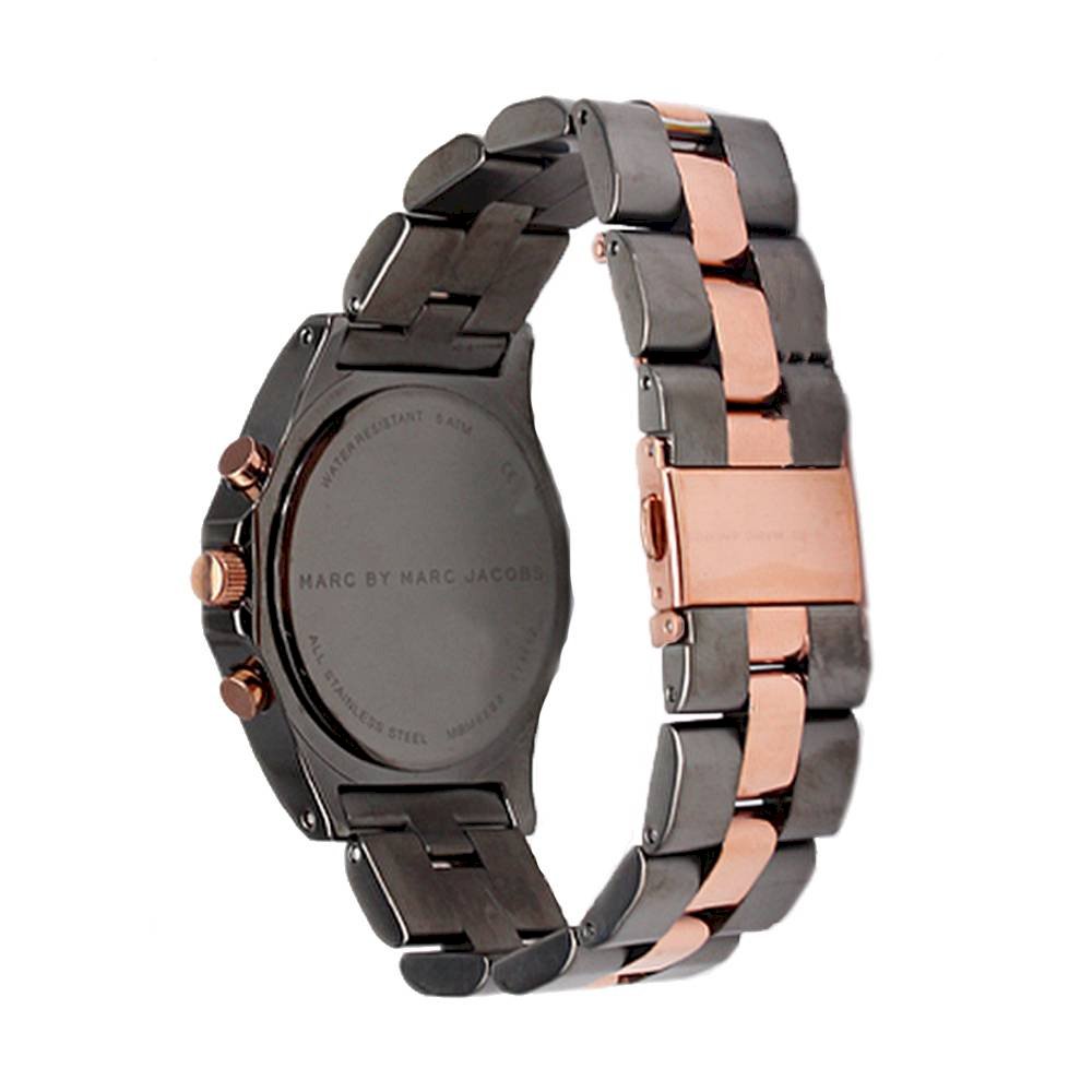  Shop Authentic Marc Jacobs Blade Chronograph Grey Dial Two Tone Steel Strap Watch for Women - MBM8583 - Luxxuri
