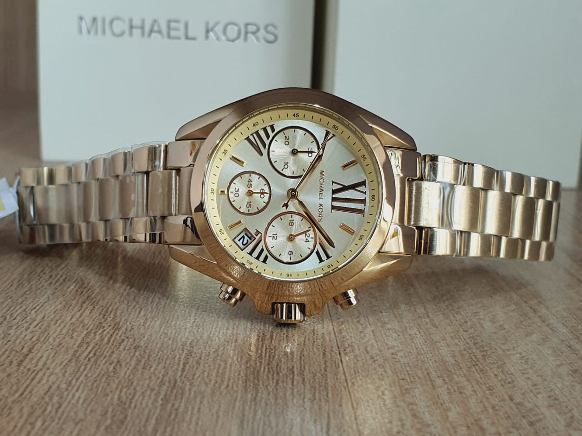  Shop Authentic Michael Kors Bradshaw Gold Dial Gold Steel Strap Watch for Women - MK5798 - Luxxuri