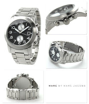  Shop Authentic Marc Jacobs Larry Chronograph Black Dial Silver Steel Strap Watch for Men - MBM5050 - Luxxuri